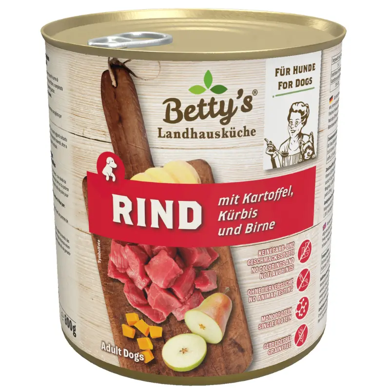Betty’s Landhausküche Manzo con Patate per Cani – 800 g