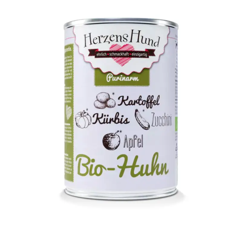 Herzens Hund Low Purine al Pollo per Cani – 400 g