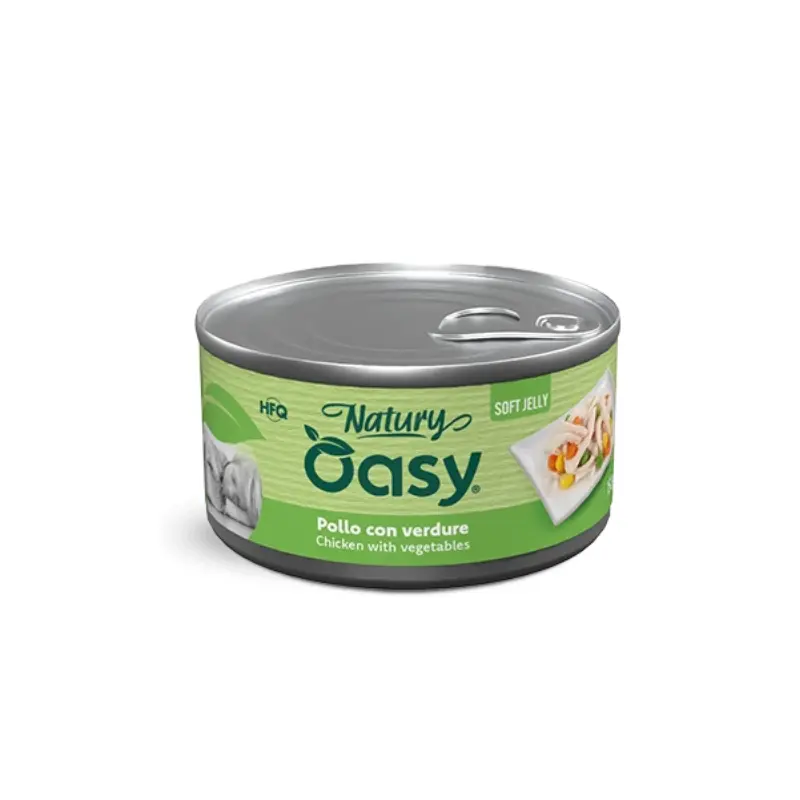 Oasy Natury Soft Jelly Pollo con Verdure per Cani – 150 g, Singola