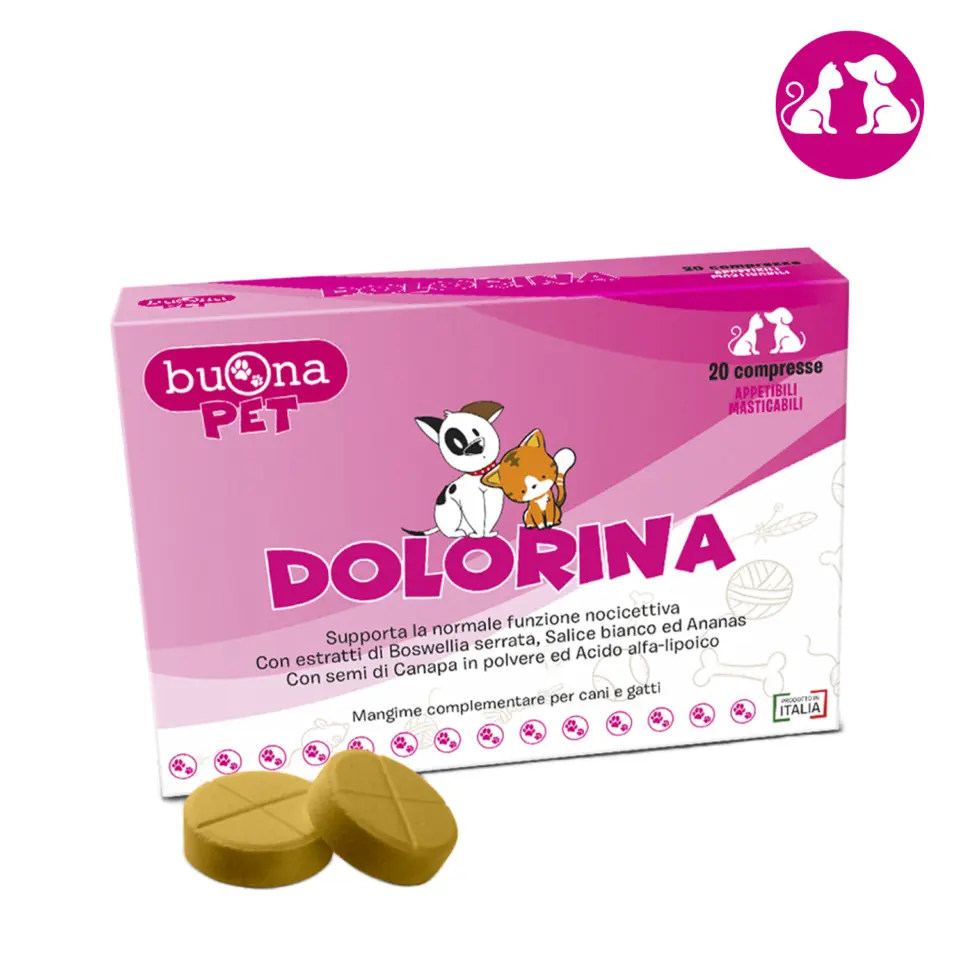 Buona Pet Dolorina 20 Compresse Masticabili per Cani e Gatti