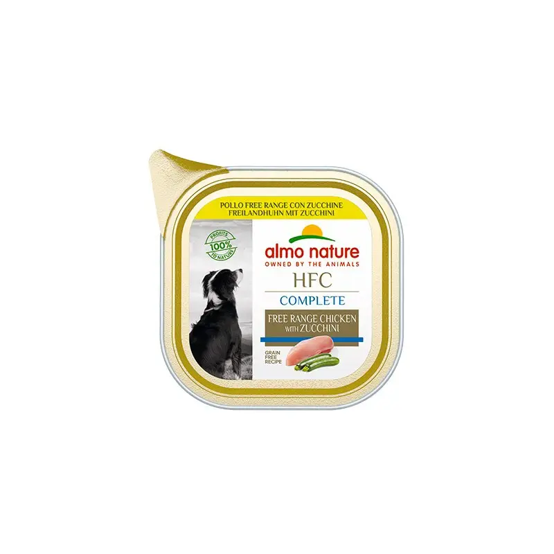 Almo Nature HFC Complete Pollo Free Range con Zuchine Per Cani – 85 g, 6 pezzi