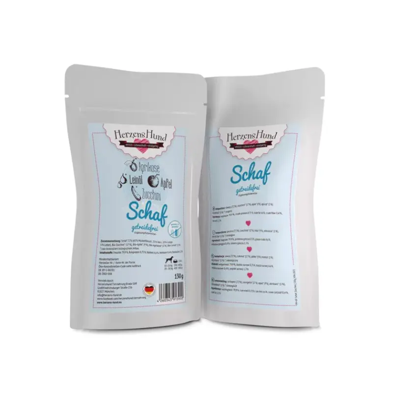 Herzens Hund con Pecora e Mela per Cani – 130 g