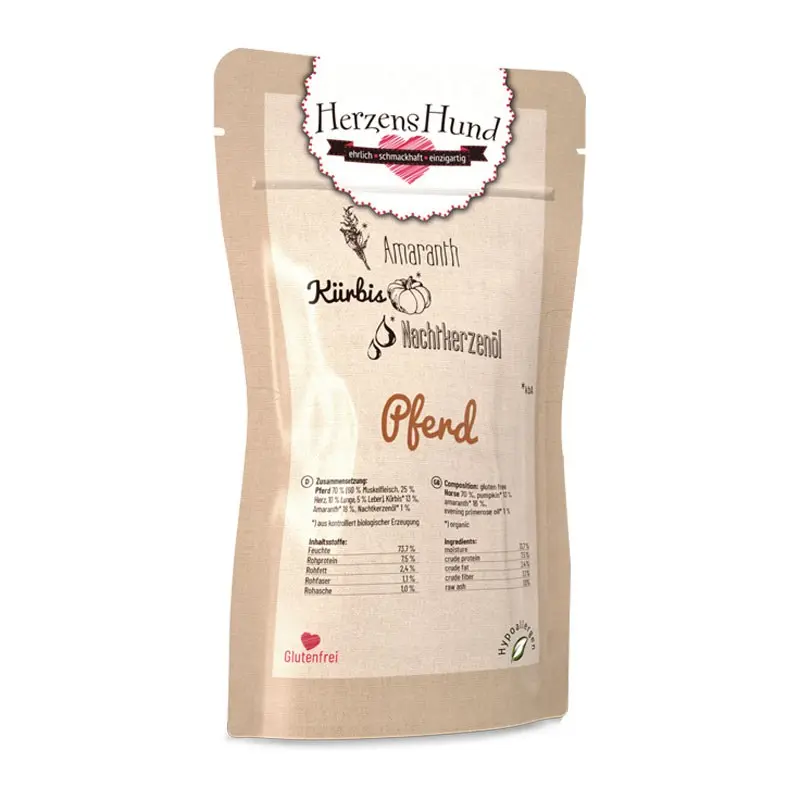 Herzens Hund Cavallo con Amaranto Umido per Cani – 130 g