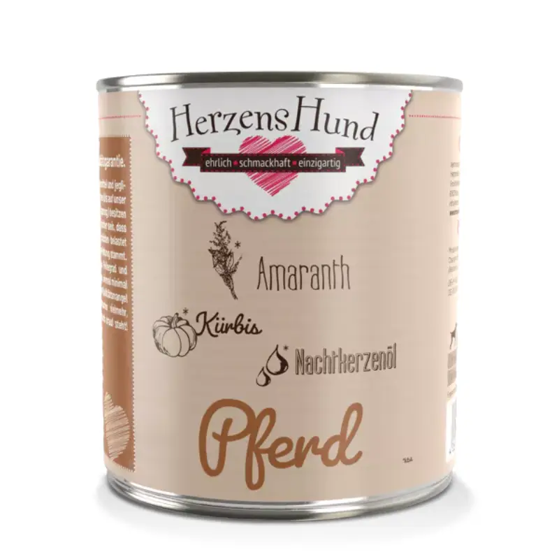 Herzens Hund Cavallo con Amaranto Umido per Cani – 800 g