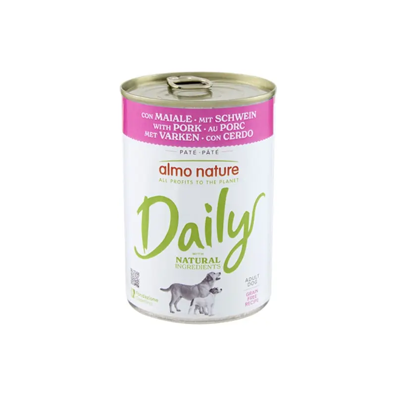 Almo Nature Daily con Maiale per Cani – 400 g, 12 pezzi