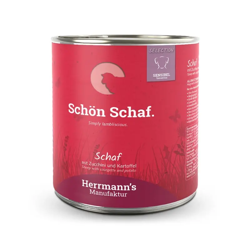 Herrmann’s Selection Pecora con Zucchine e Patate per Cani – 800 g, 6 pezzi