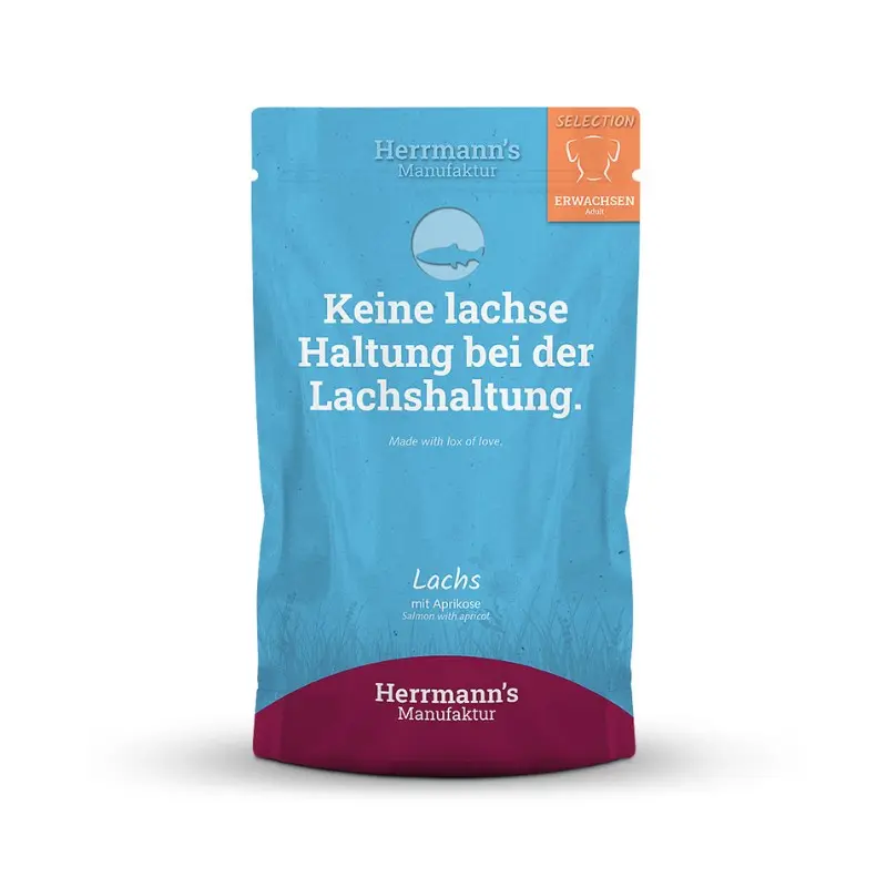 Herrmann’s Selection Salmone con Albicocca per Cani – 150 g, 6 pezzi