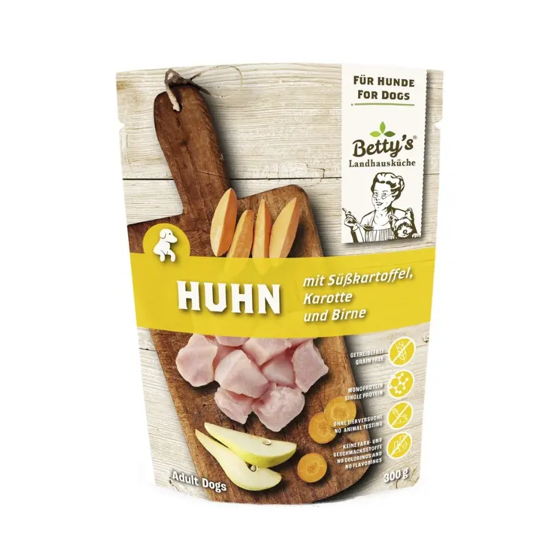 Betty’s Landhausküche Pollo con Patate Umido per Cani – 300 g, Singola