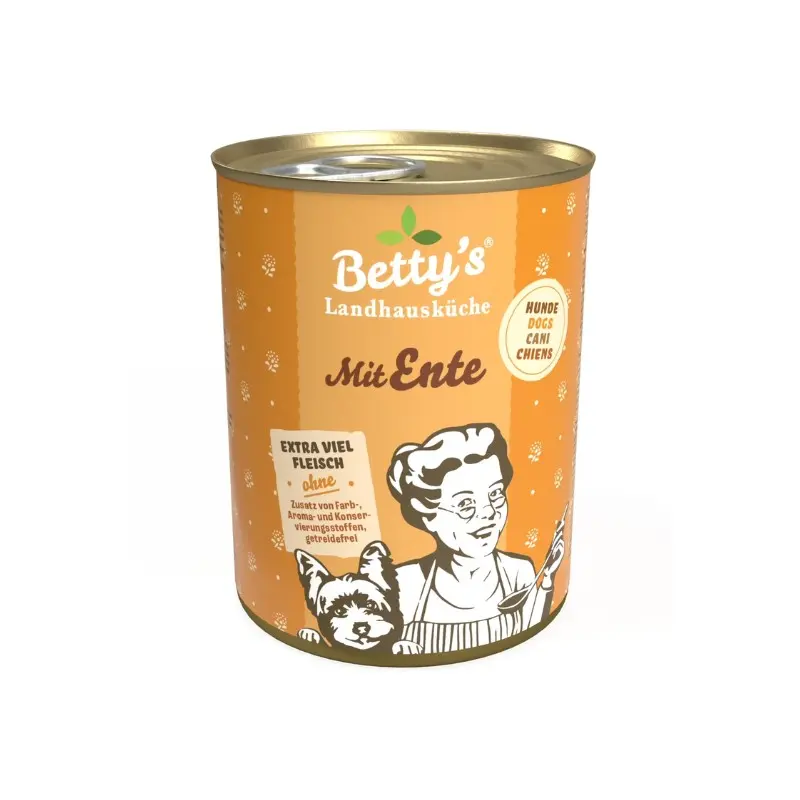 Betty’s Landhausküche Anatra Umido per Cani – 400 g, Singola