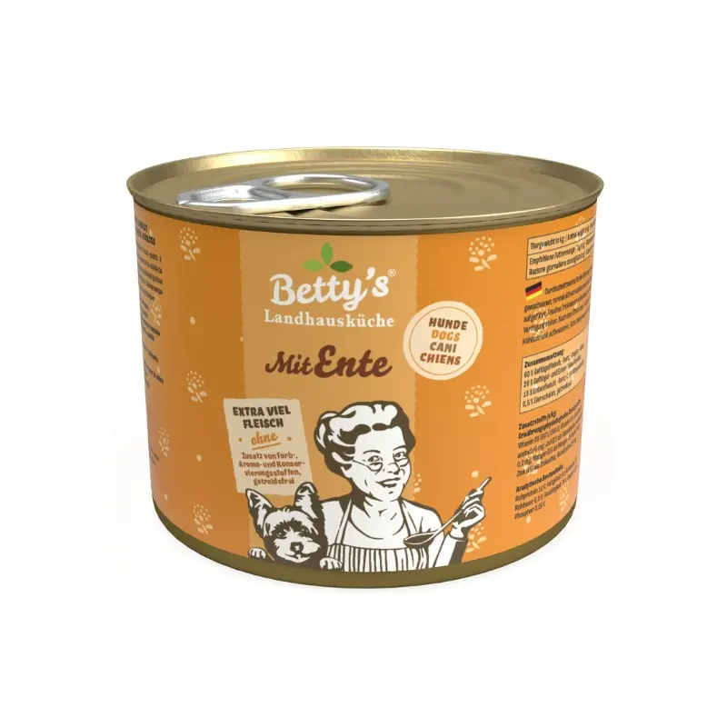 Betty’s Landhausküche Anatra Umido per Cani – 200 g, Singola