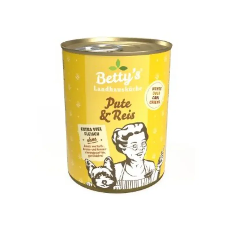 Betty’s Landhausküche Tacchino e Riso Umido per Cani – 400 g, Singola