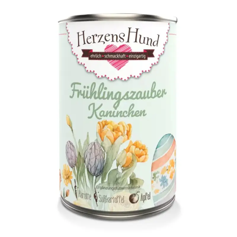 Herzens Hund con Coniglio e Carote Biologiche per Cani – 400 g