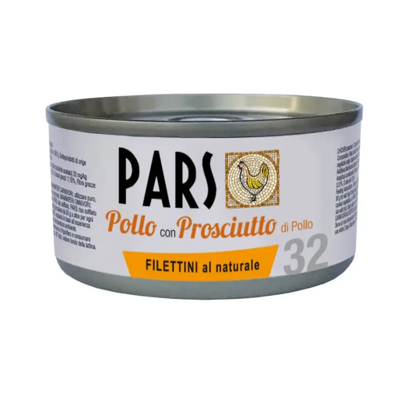 Pars Filettino Naturale Pollo con Prosciutto per Cani e Gatti – 85 g, Singola