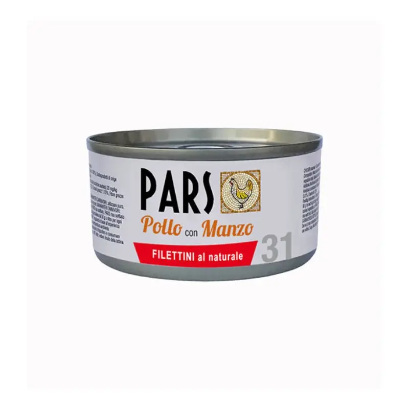 Pars Filettino Naturale Pollo con Manzo per Cani e Gatti 85g – 85 g, 6 pezzi