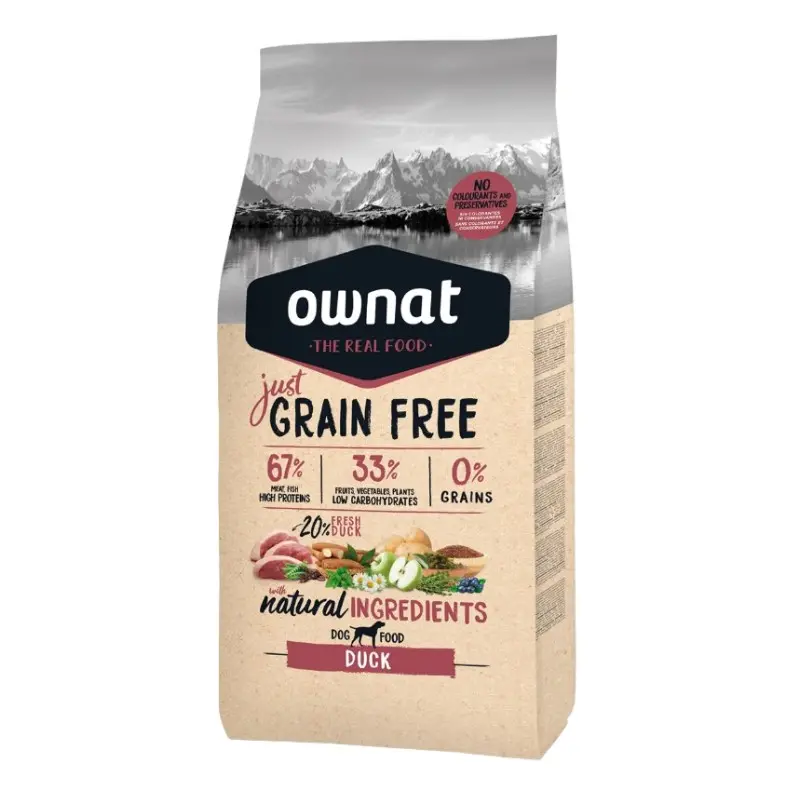 Ownat Dog Just Grain Free Anatra per Cani – 3 Kg