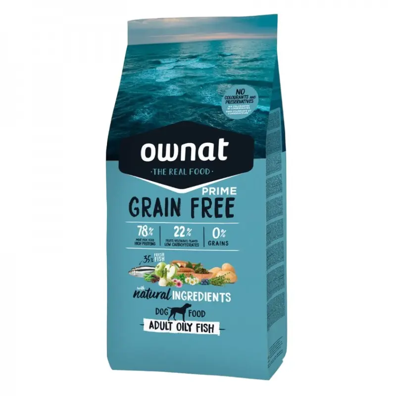 Ownat Dog Prime Grain Free Pesce Azzurro per Cani – 3 Kg