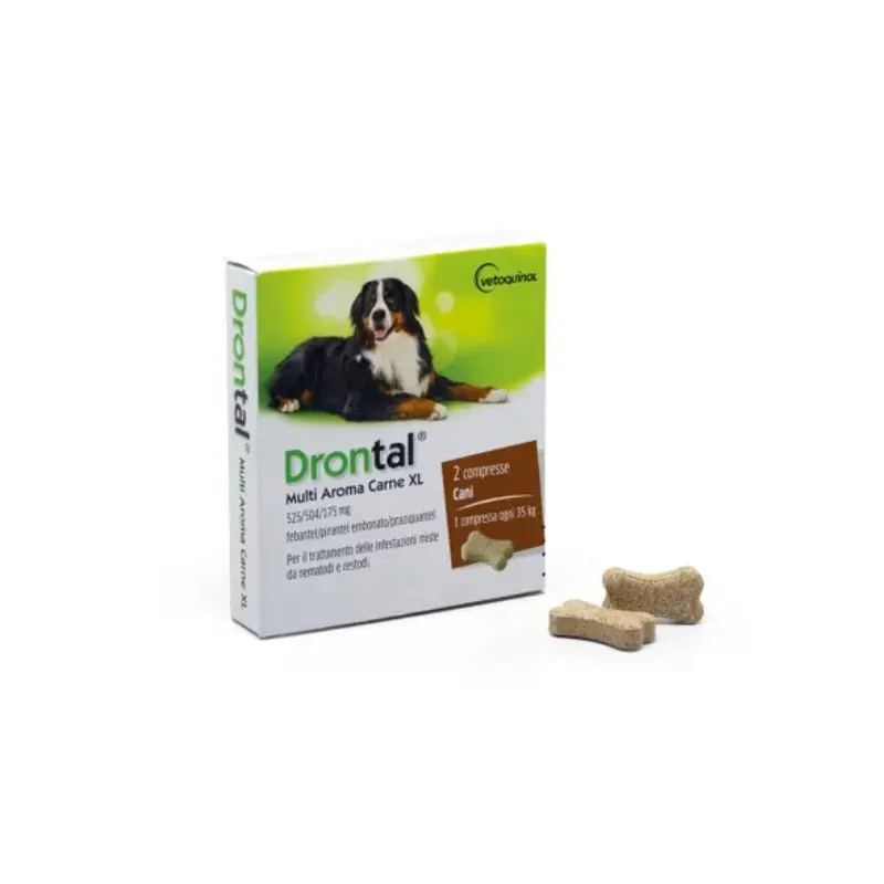 Drontal Multi Aroma Carne XL Compresse per Cani – 2 Compresse