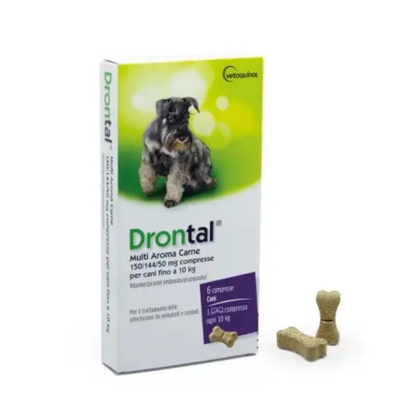 Drontal Multi Aroma Carne Compresse per Cani – 6 Compresse