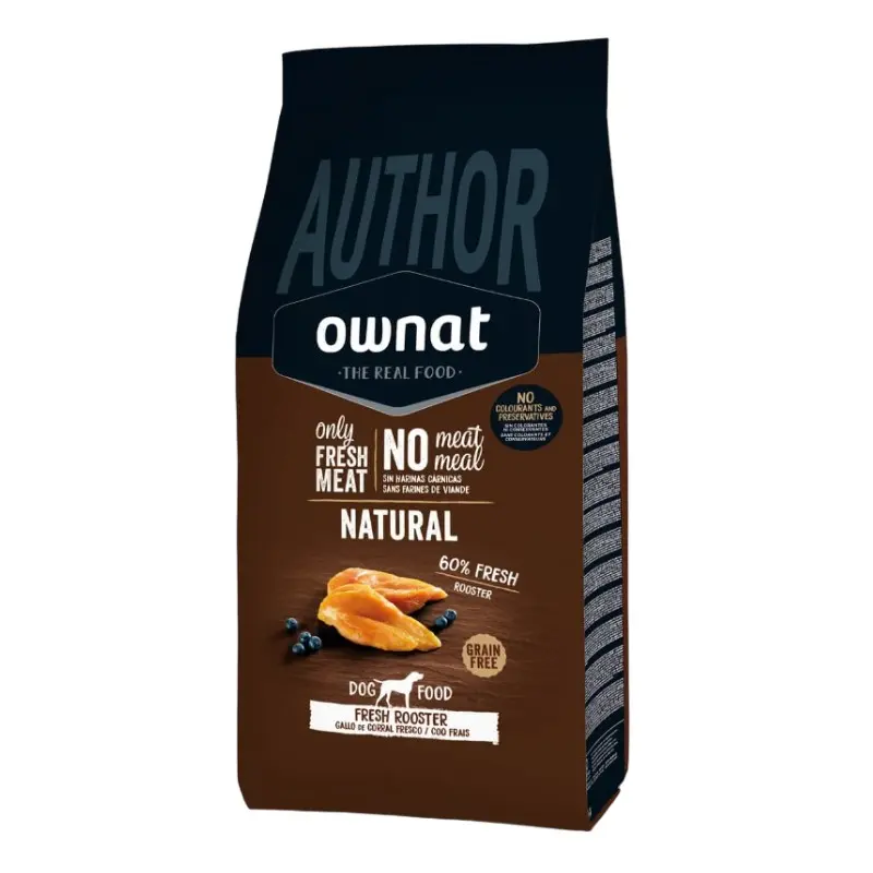 Ownat Dog Author Grain Free Adult Galletto Fresco per Cani – 10 Kg