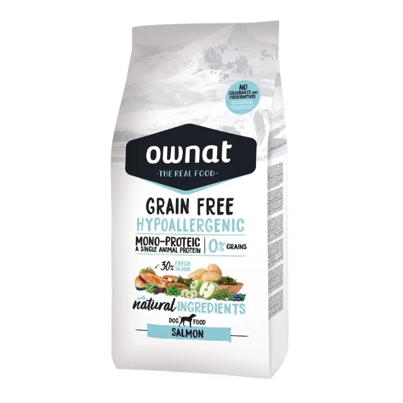 Ownat Dog Hypoallergenic Grain Free Adult Salmone per Cani – 3 Kg