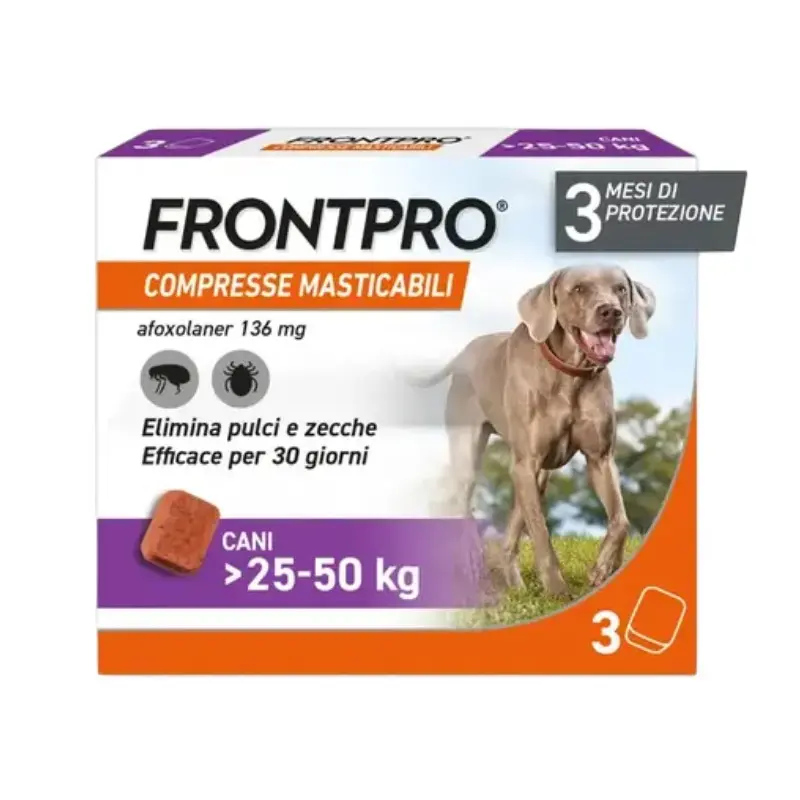 FrontPro Antiparassitario Cane 25-50kg – 3 Compresse