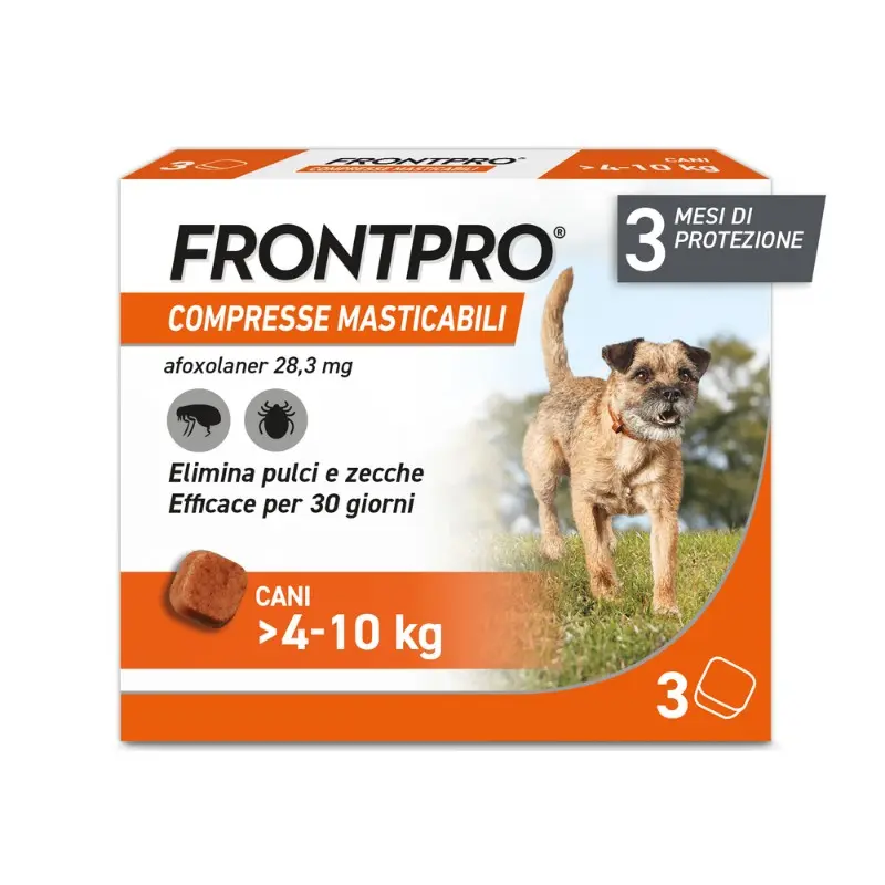 FrontPro Antiparassitario Cane 4-10kg – 3 Compresse
