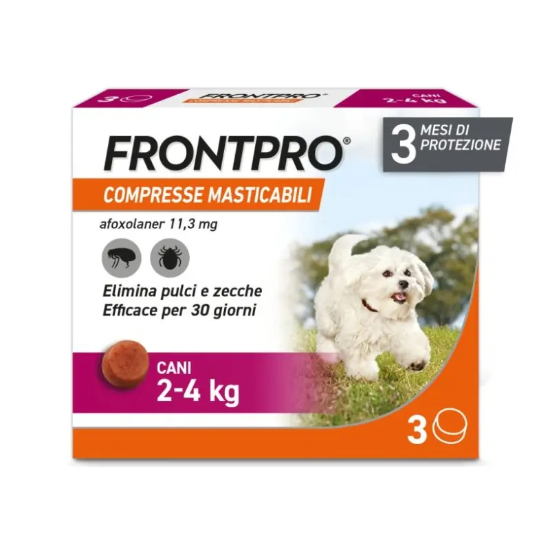FrontPro Antiparassitario Cane 2-4kg – 3 Compresse