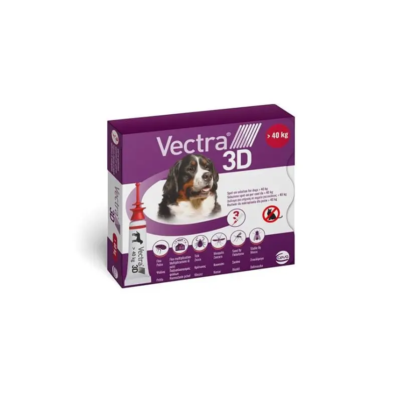 Vectra 3D Antiparassitario Cane +40kg – 3 Pipette