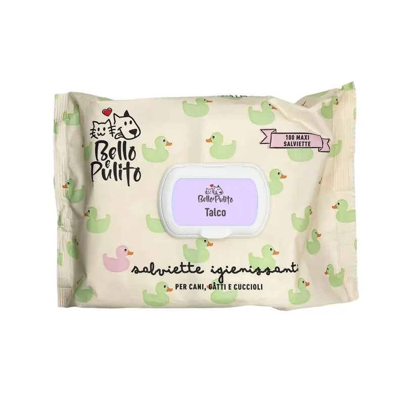 Bello e Pulito 100 Salviette Bio al Talco – 100 pz