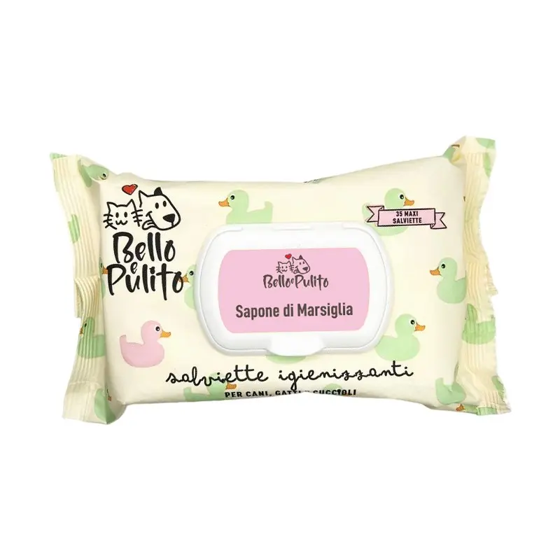 Bello e Pulito Salviette Bio al Sapone di Marsiglia – 35 PZ