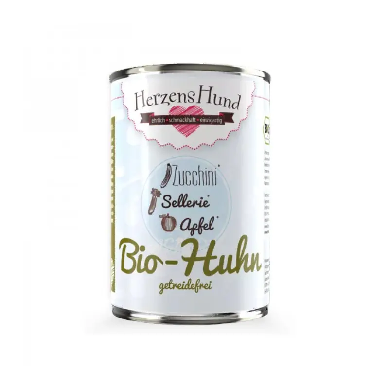 Herzens Hund con Pollo e Zucchine per Cani – 400 g