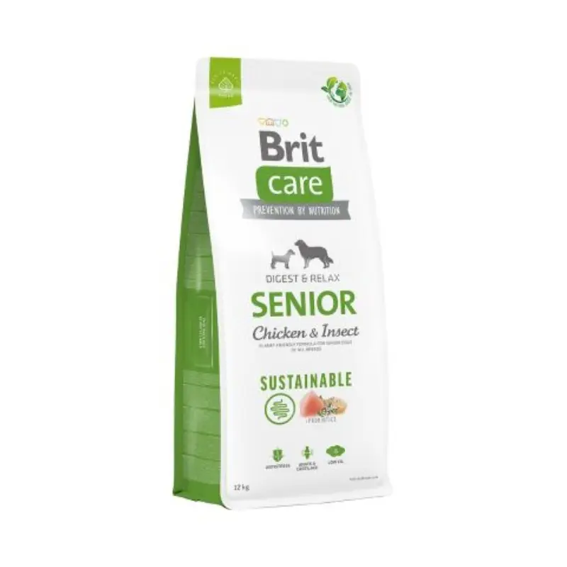 Brit Care Sustainable Senior Pollo e Insetti Per Cani – 12 Kg