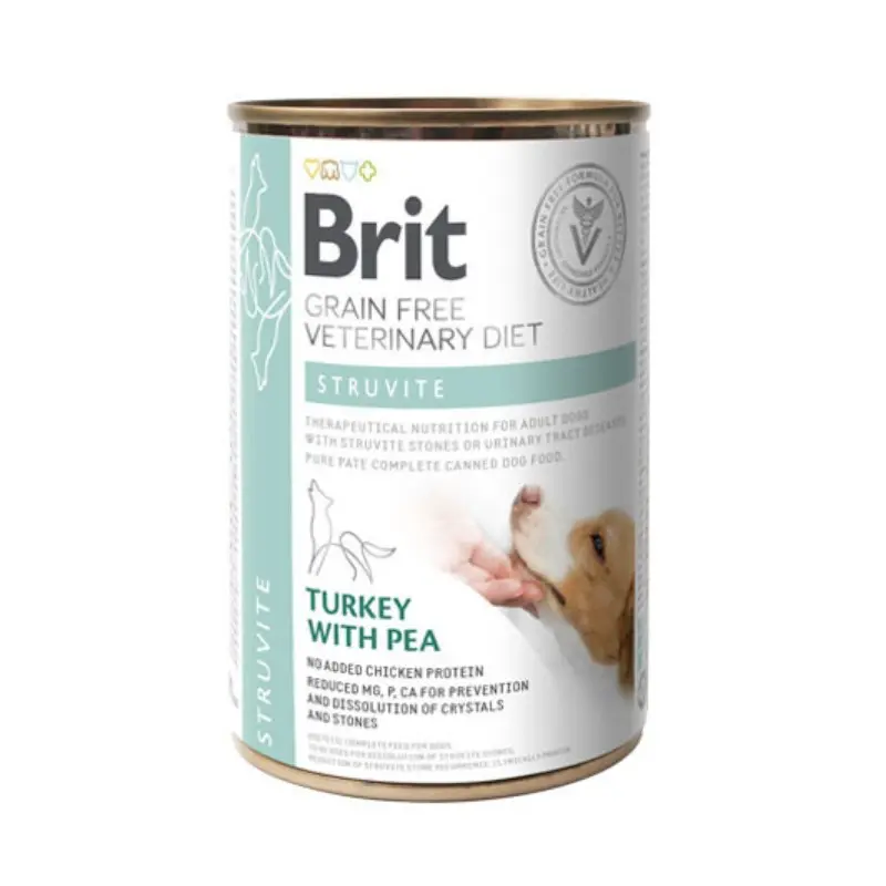 Brit Veterinary Diet Struvite Tacchino e Piselli Umido per Cani – 400 g, 6 pezzi