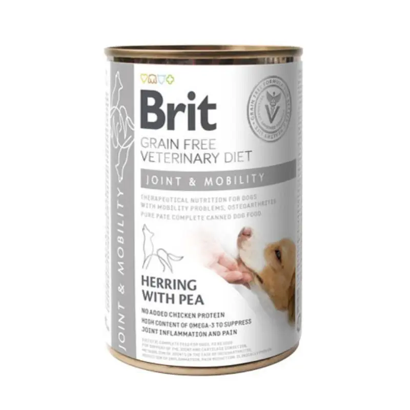 Brit Veterinary Diet Joint & Mobility Aringa e Piselli Umido per Cani – 400 g, Singola