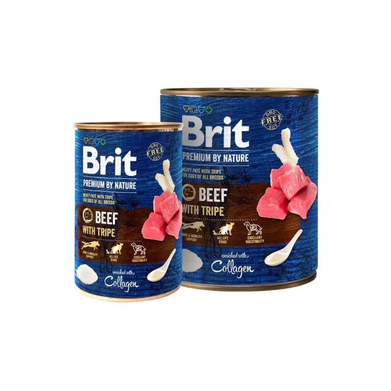 Brit Premium Adult Manzo e Trippa – 800 g, Singola
