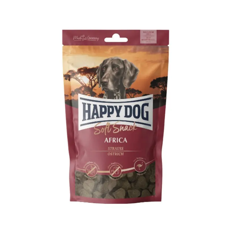 Happy Dog Soft Snack Africa allo Struzzo per Cani – 100 g