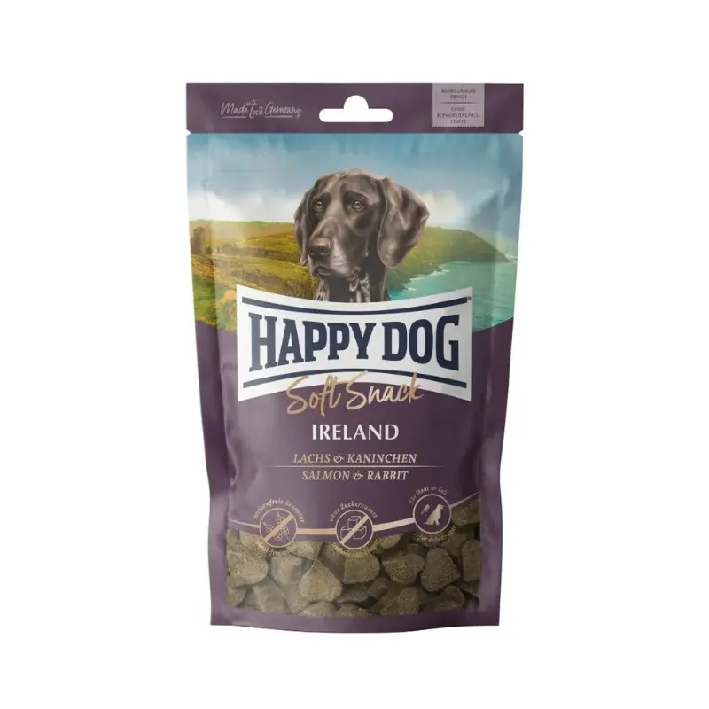 Happy Dog Soft Snack Ireland al Salmone e Coniglio per Cani – 100 g