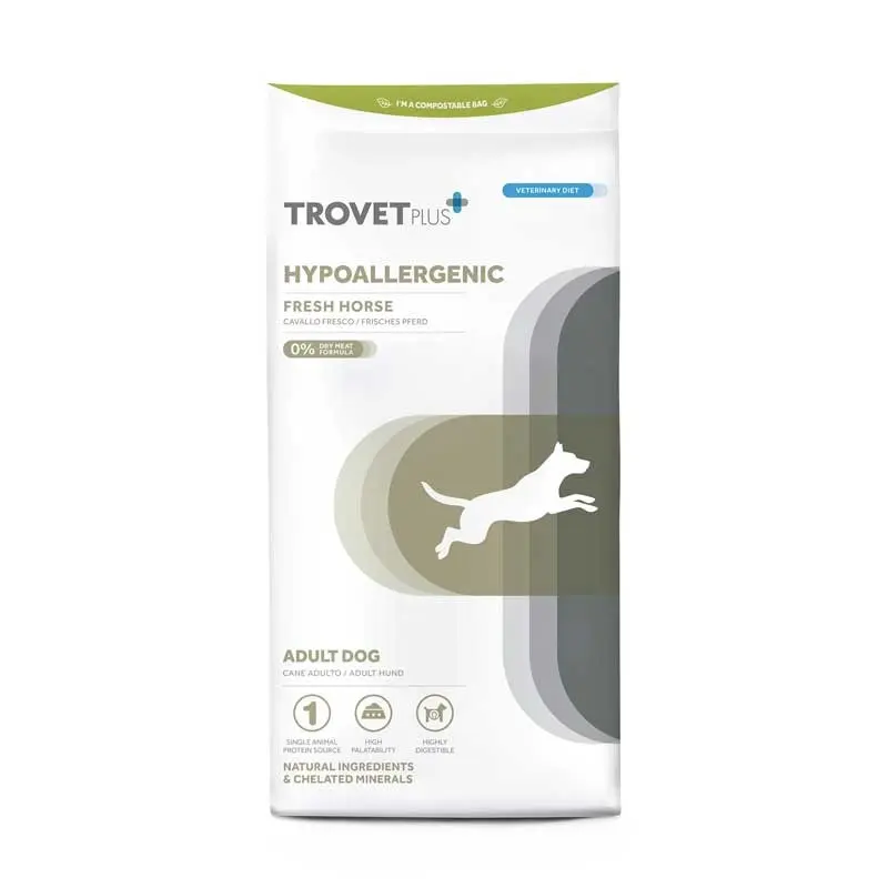 Trovet+ Hypoallergenic Cavallo Fresco per Cani – 3 Kg, Singola