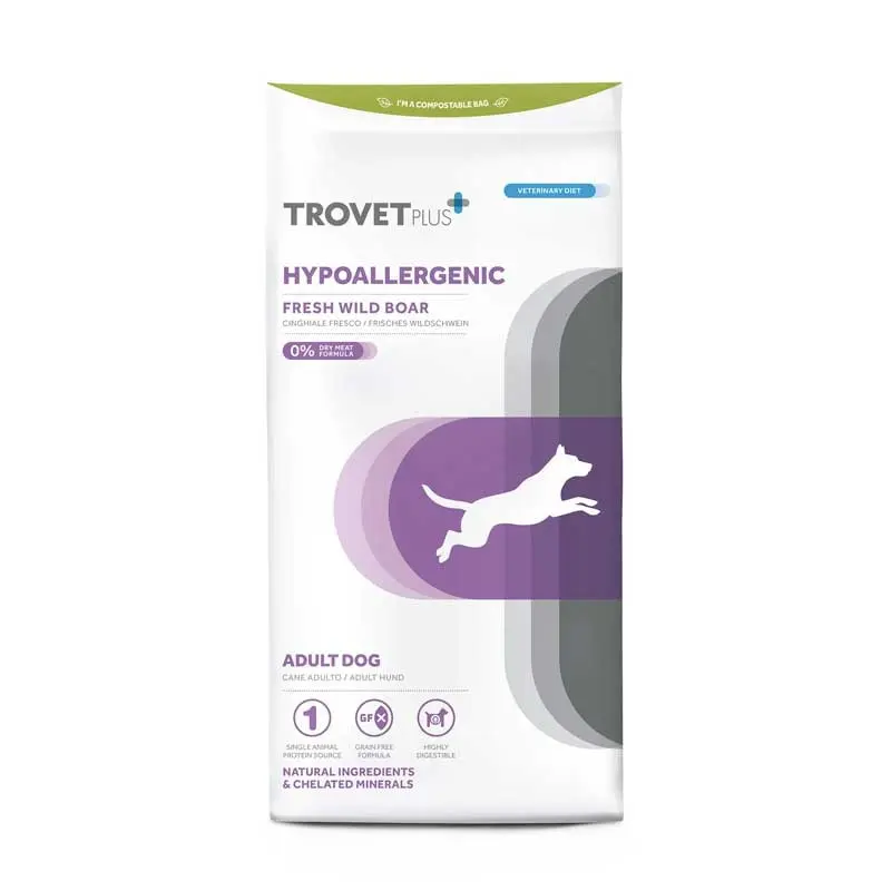 Trovet+ Hypoallergenic Cinghiale Fresco per Cani – 10 Kg