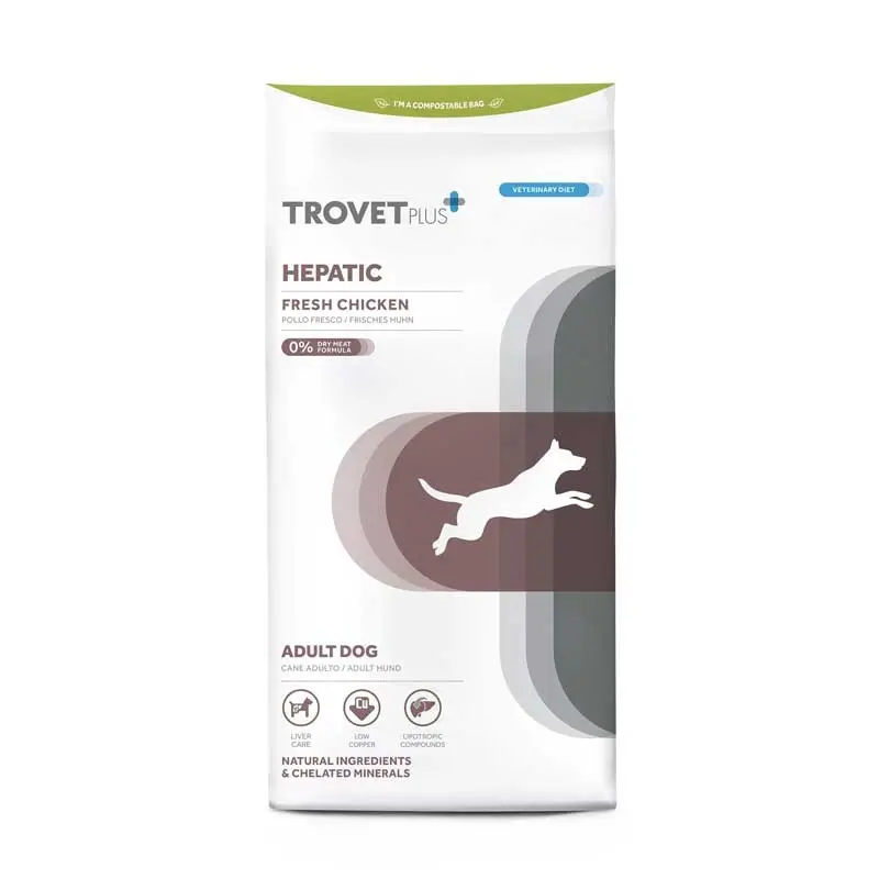 Trovet+ Hepatic Pollo Fresco per Cani – 3 Kg, Singola