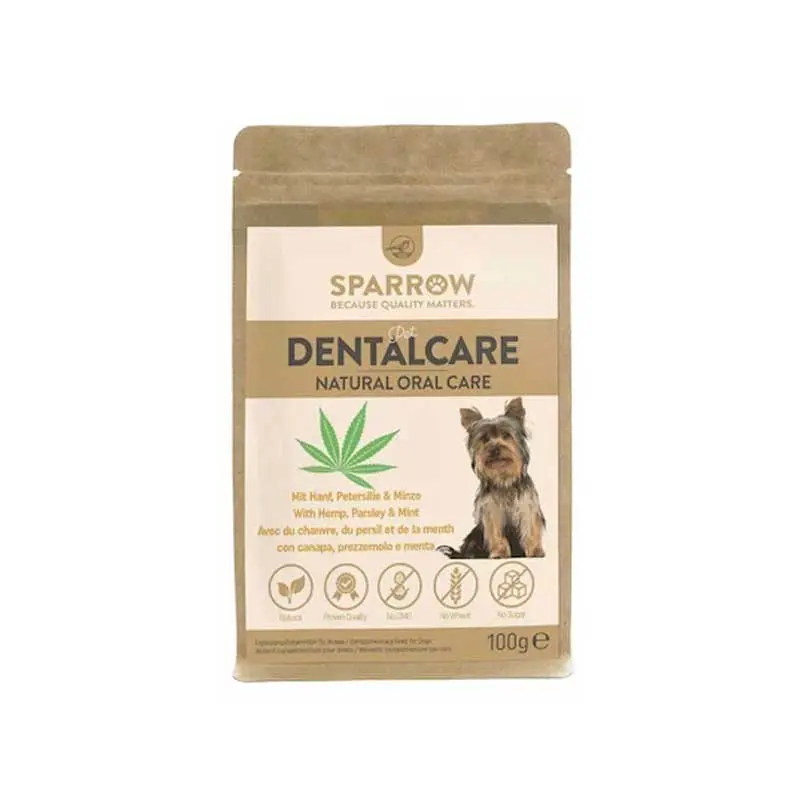 Sparrow Pet Miscela DentalCare con CBD per Cani – 100 g