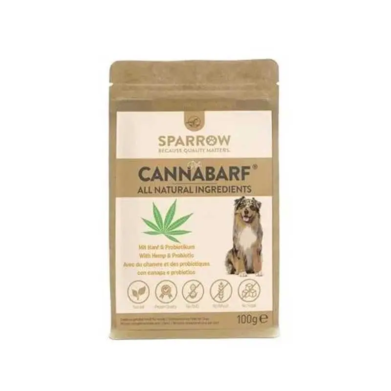 Sparrow Pet Miscela CannaBarf con CBD per Cani – 100 g