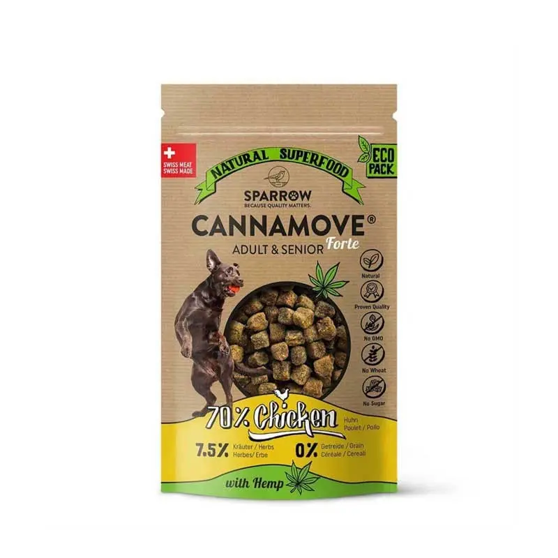Sparrow Pet CannaMove Forte Snack al Pollo con CBD per Cani – 200 g