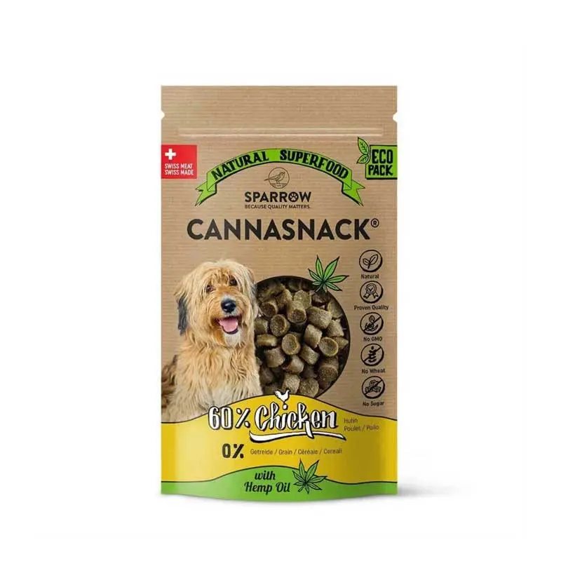 Sparrow Pet CannaSnack con CBD al Pollo per Cani – 70 g