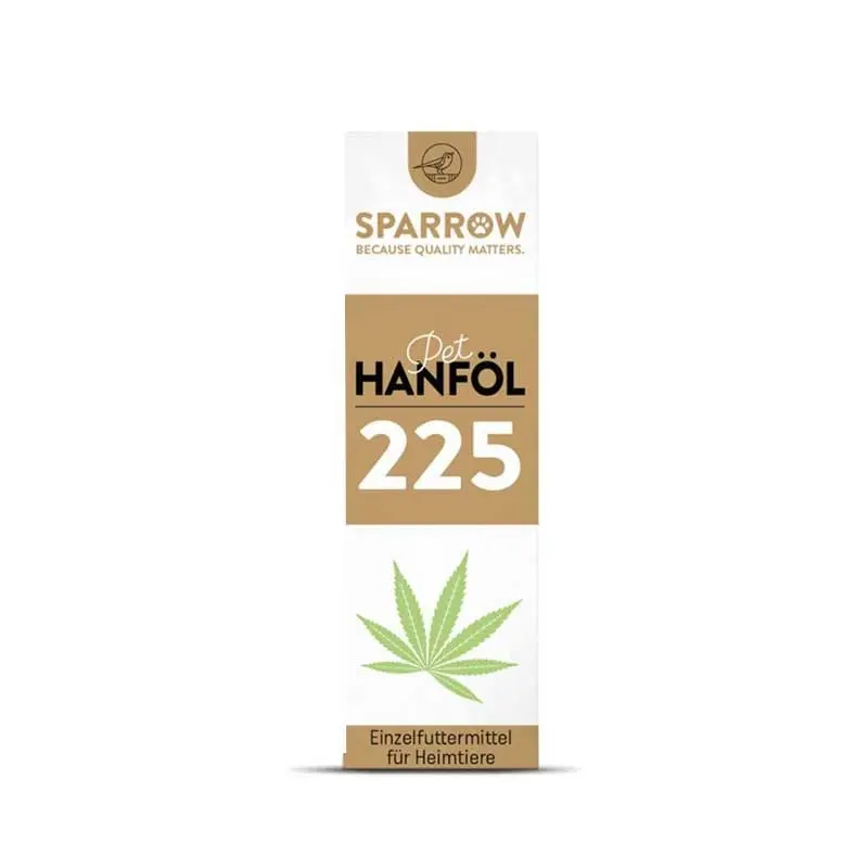 Sparrow Pet Olio di Canapa con CBD 225 Spettro Super Completo – 10 ml
