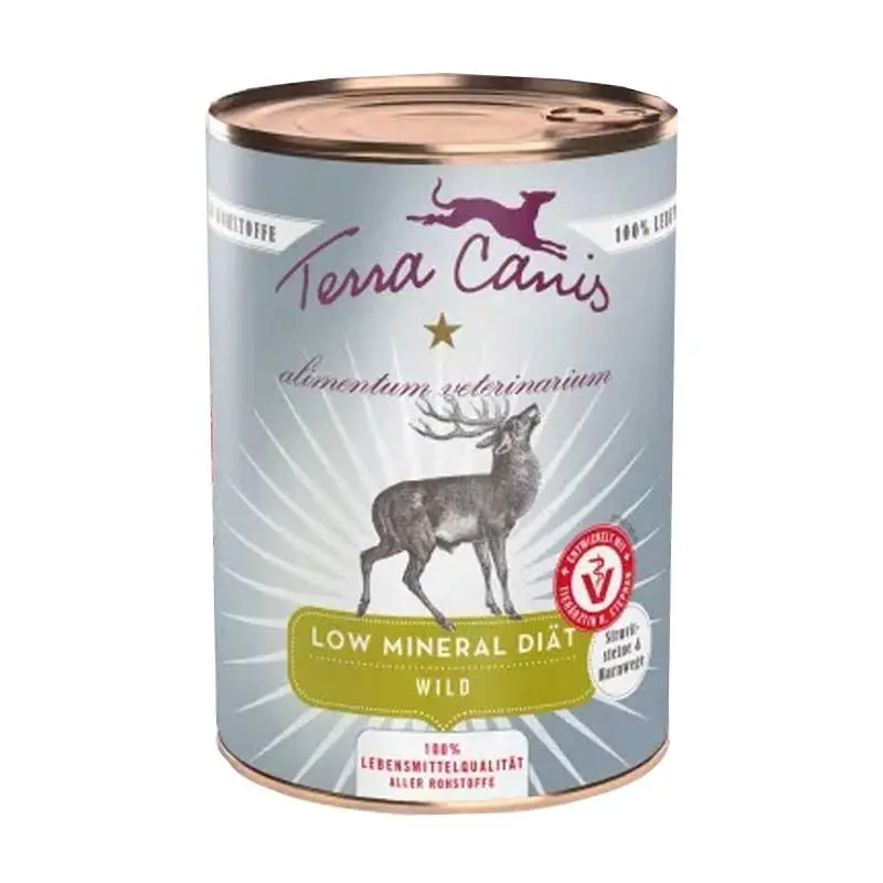 Terra Canis Diet Low Mineral Supporto Vie Urinarie Selvaggina – 400 g, Singola