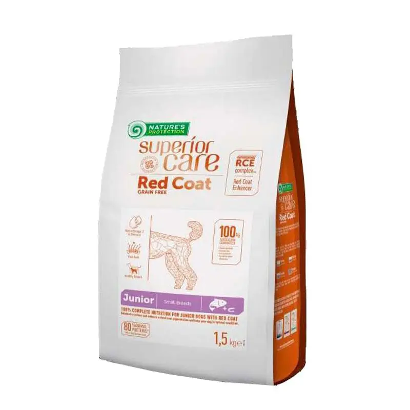 Nature’s Protection Superior Care Red Coat Junior Small Breeds al Salmone – 1.5 Kg
