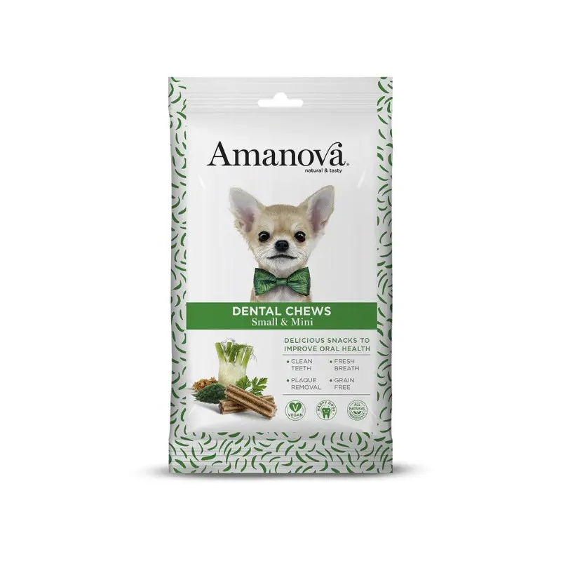 Amanova Snack Vegetale Dental Chew Small e Mini per Cani – 110 g