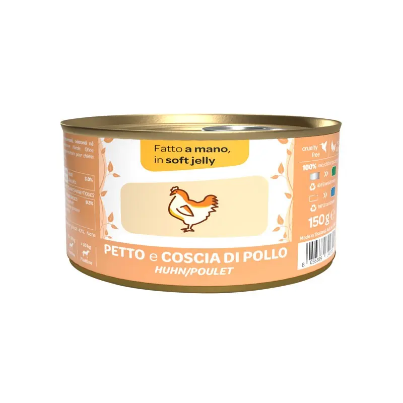 WeNature Petto e Coscia di Pollo Soft Jelly Umido per Cani – 150 g, 6 pezzi
