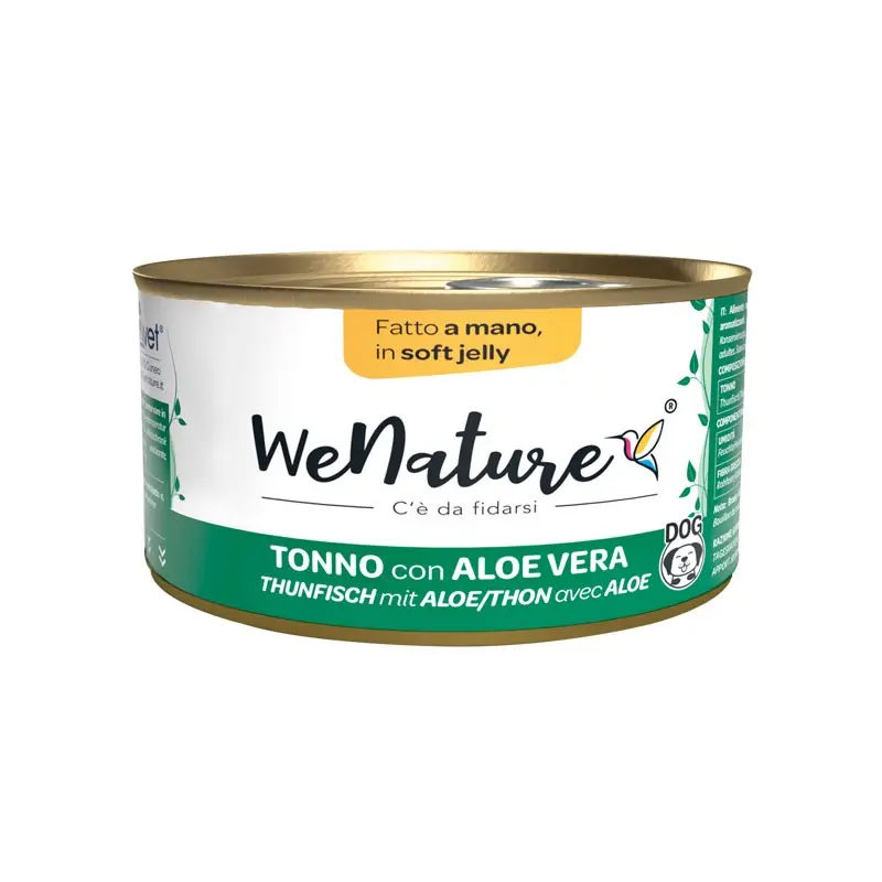WeNature Tonno con Aloe Vera Soft Jelly Umido per Cani – 150 g, 12 pezzi